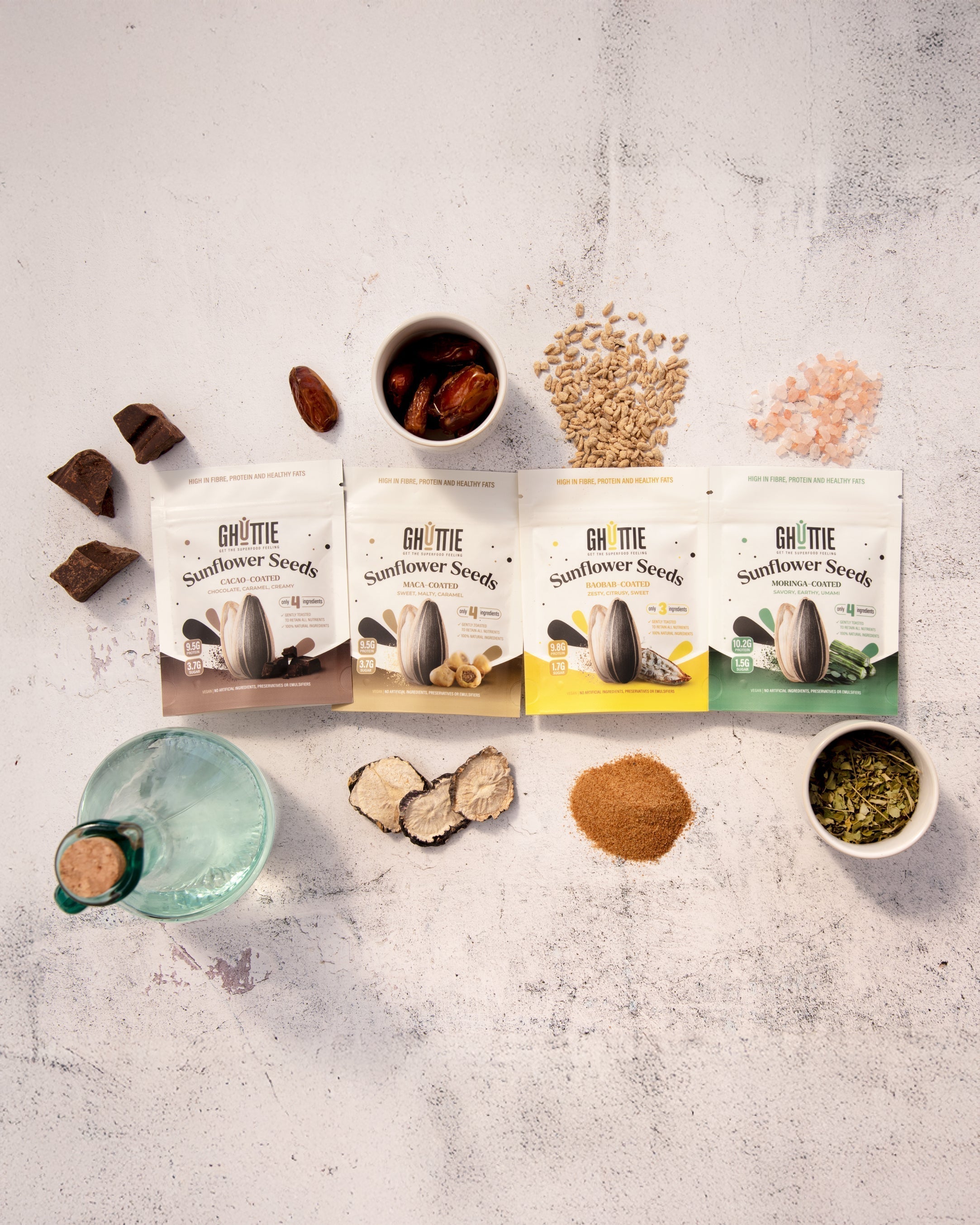 Picture of the Ghuttie Snacks range