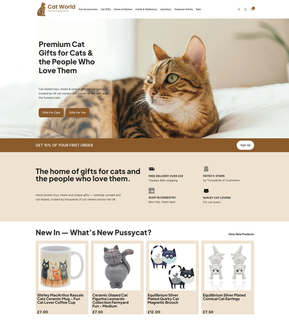 A Shopify Rebuild That Grew Cat World's Sessions by 102%