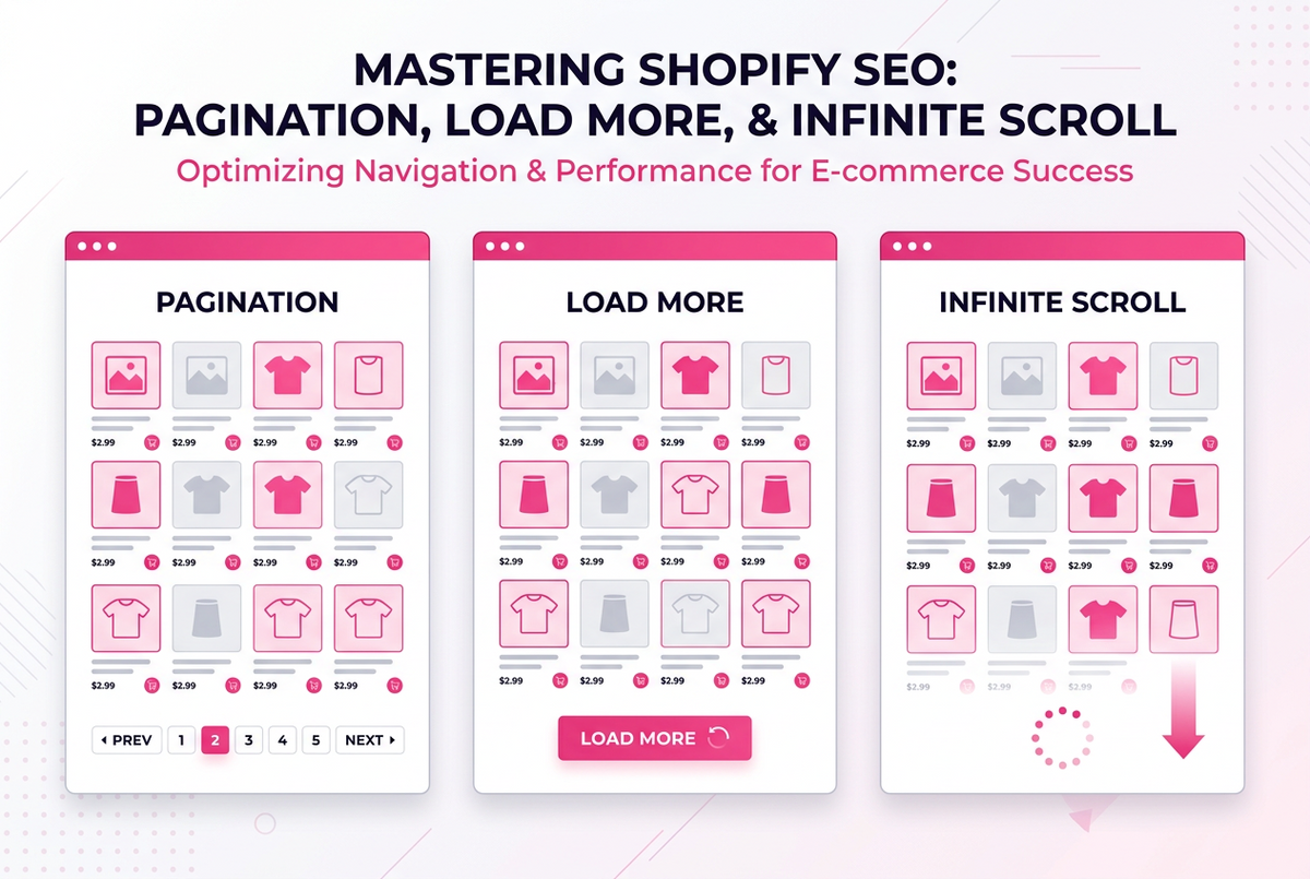 Shopify Pagination, Load More and Infinite Scroll for SEO