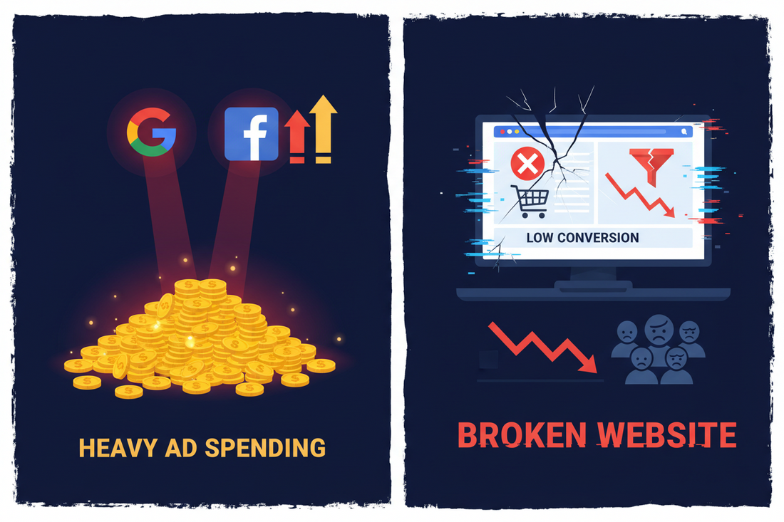 Why Spending More on Google and Facebook Ads Won't Fix a Broken Website